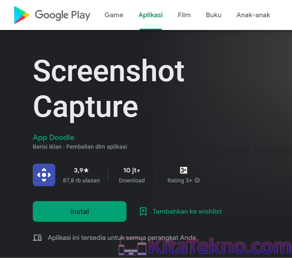 Aplikasi Screenshot HP