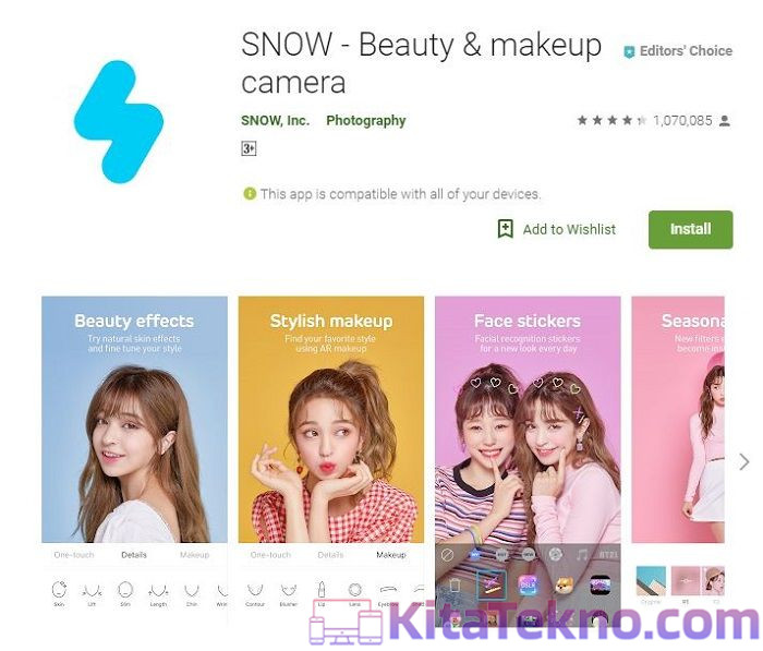SNOW - Aplikasi Edit Wajah Korea