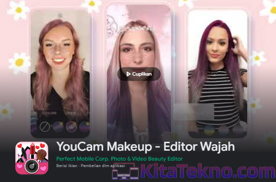 YouCam Makeup - Aplikasi Edit Wajah Korea